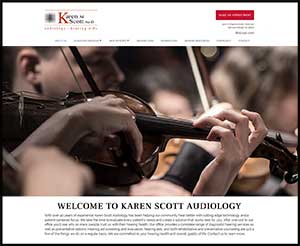 Karen Scott Audiology website screenshot