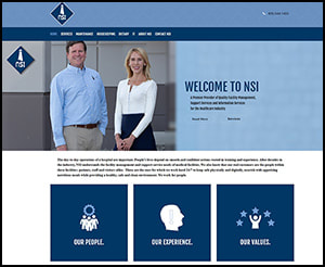 NSI Hospital Support Services website screenshot