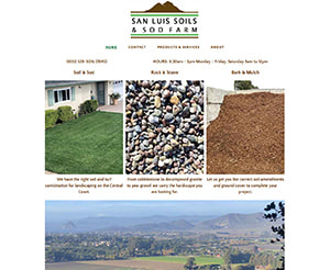 San Luis Soils & Sod Farm website screenshot