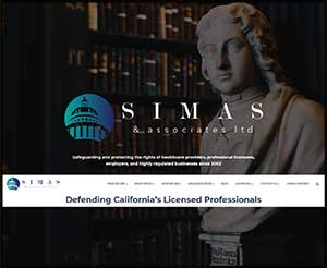 Simas & Associates Lawyers website screenshot